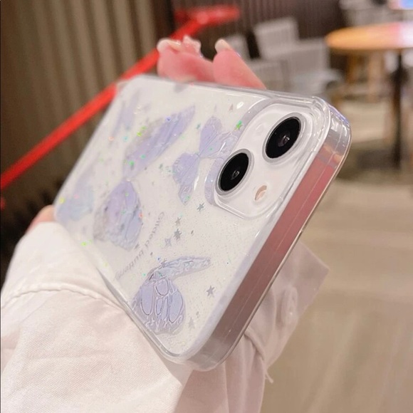 Soft flex iPhone 12 case. Clear with purple butterfly design. Lovely 💜🦋💜 - Picture 4 of 5